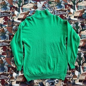 Vintage 90s Reed Hunter Women’s Green Turtleneck Wool Sweater